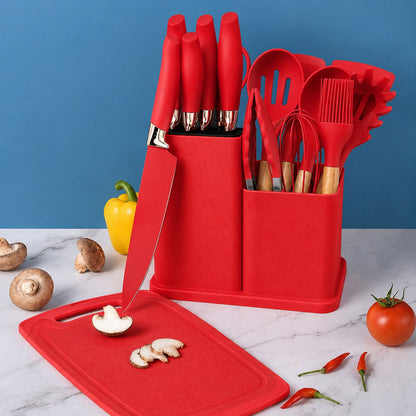 Kit de Cocina de Silicona y Madeira - 19 Piezas